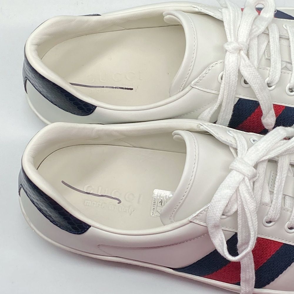 Gucci New Ace Leather Sneakers size 8.5/us size 9.5 - Picture 9 of 12